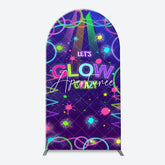 Aperturee - Colorful Neon Lets Glow Crazy Arch Birthday Backdrop